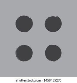 Vector grunge circle collection. Distressed round shapes set. Grungy circles.