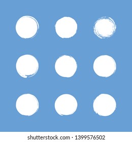 Vector grunge circle. Distressed round shape. Vector illustration.