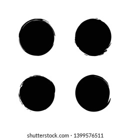 Vector grunge circle. Distressed round shape. Vector illustration.
