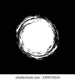 Vector grunge circle. Distressed round shape. Vector illustration.