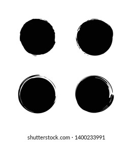 Vector grunge circle. Distressed round shape. Vector illustration.