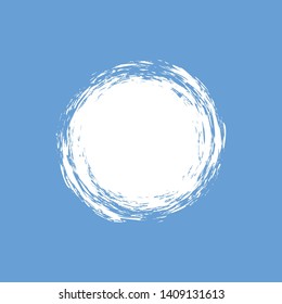 Vector grunge circle. Distressed round shape. Vector illustration.