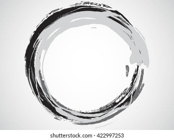 Vector Grunge Circle . Grunge Circle Element for your Design . Rubber Stamp Texture . Distress Border Frame 