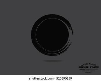 Vector Grunge Circle. Grunge Circle Element for your Design. Rubber Stamp Texture. Distress Border Frame.