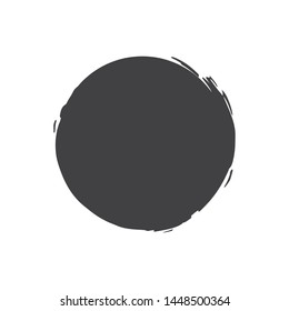 Vector grunge circle. Grungy round shape.