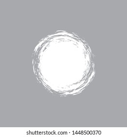 Vector grunge circle. Grungy round shape.