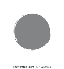 Vector grunge circle. Grungy round shape.