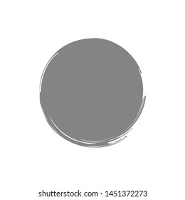 Vector grunge circle. Grungy round shape.