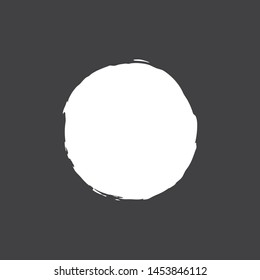 Vector grunge circle. Grungy round shape.