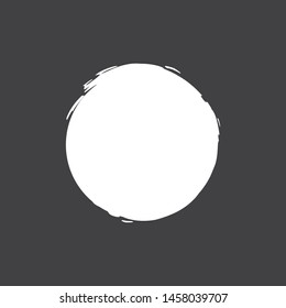 Vector grunge circle. Grungy round shape.