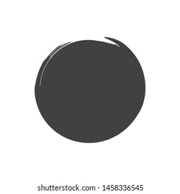 Vector grunge circle. Grungy round shape.