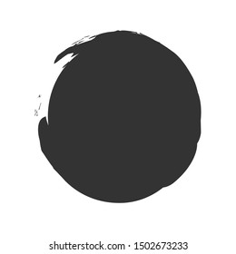 Vector grunge circle. Grungy round vector shape.