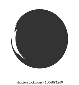 Vector grunge circle. Grungy round vector shape.