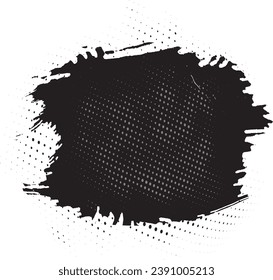 Vector grunge circle. Ink round stroke brush frame on white background. Vector illustration. Vector grunge circle. Ink square stroke on white background. Vector illustration.