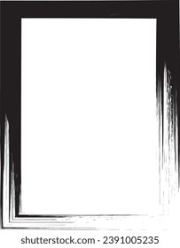 Vector grunge circle. Ink round stroke brush frame on white background. Vector illustration. Vector grunge circle. Ink square stroke on white background. Vector illustration.