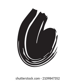 Vector grunge circle, grunge round shape, grunge banner circle brush stroke with black color isolated on white background, Vector Illustration