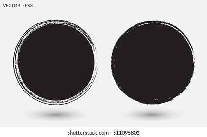 Vector grunge circle. Grunge round shape.