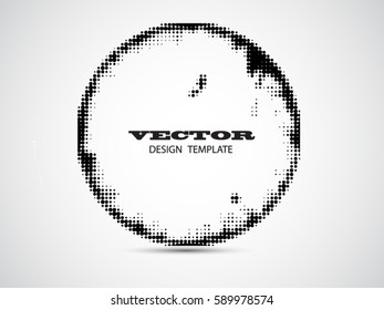 Vector grunge circle. Grunge round shape.