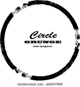 Vector grunge circle. Grunge round shape.