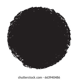 Vector grunge circle. Grunge round shape.