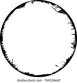 Vector grunge circle. Grunge round shape.