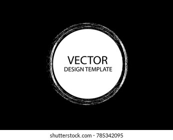 Vector grunge circle. Grunge round shape.  
