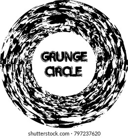 Vector grunge circle. Grunge round shape.    
