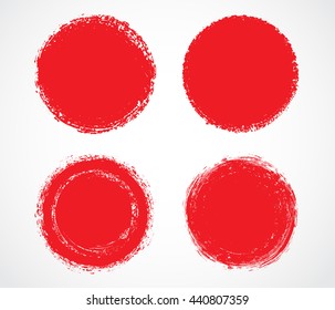Vector grunge circle.Grunge round frame.
