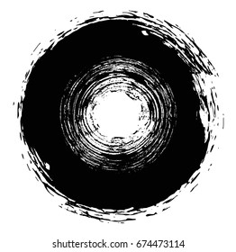 Vector grunge circle.Grunge round frame.