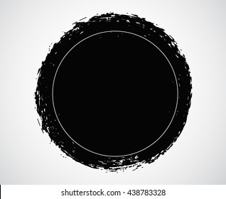 Vector grunge circle.Grunge round shape.