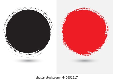 Vector grunge circle.Grunge round shape.