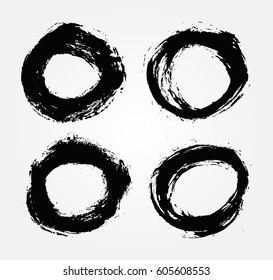 Vector grunge circle.Grunge round shape.
