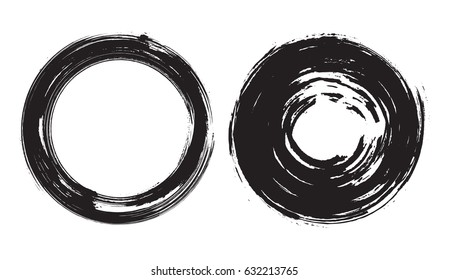 Vector grunge circle.Grunge round shape.