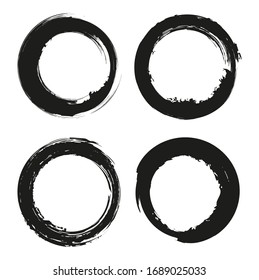 Vector grunge circles, round shapes.