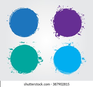 Vector grunge circles. Grunge round shapes.Grunge banners.