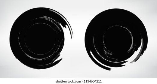 Vector grunge circles.Grunge round shapes.