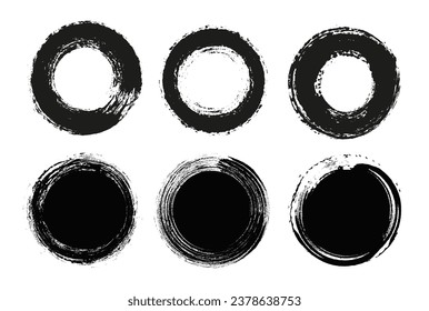 Vector Grunge Circles.Grunge Round Shapes.