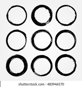 Circulación de grietas vectoriales.Formas redondeadas gruesas.