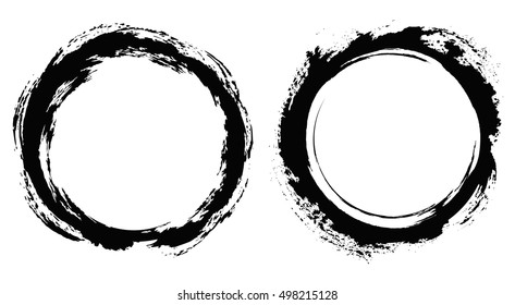 Vector grunge circles.Grunge round shapes.