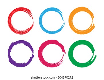 Vector grunge circles.Grunge round shapes.