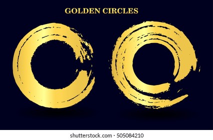 Vector grunge circles.Grunge round shapes.
