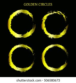 Vector grunge circles.Grunge round shapes.