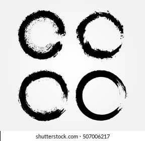 Vector grunge circles.Grunge round shapes.