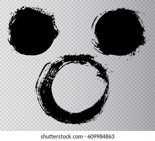 Vector grunge circles.Grunge round shapes.