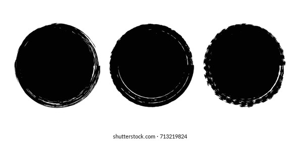 Vector grunge circles.Grunge round shapes.