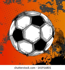 Vector Grunge Color Full Soccer Ball, easy all editable 