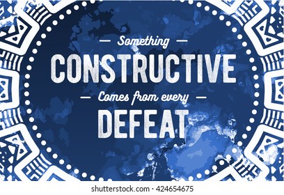 Vector Grunge Concept with Inspiration Phrase for Poster or T-shirt. Creative Motivation Quote.