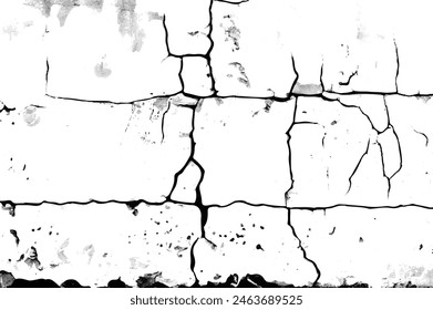 Vector grunge cracked texture background. grunge design crack texture background. Cracks overlay textured. Distressed black texture. Cracks. 