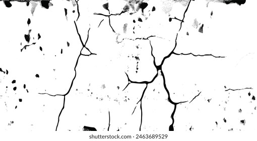 Vector grunge cracked texture background. grunge design crack texture background. Cracks overlay textured. Distressed black texture. Cracks. 
