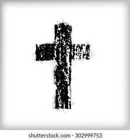 Vector Grunge Cross .